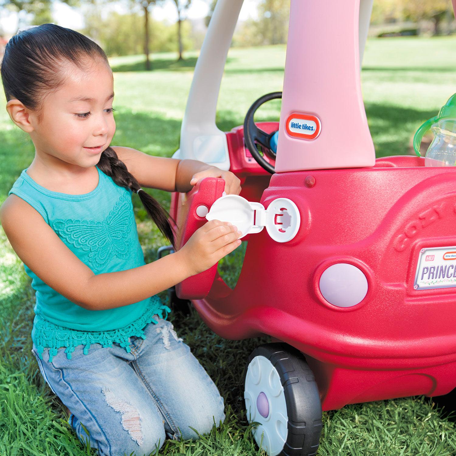 Princess Cozy Coupe® - Pink Ride-On Car with Parent Push Handle with Parent-Guided and Foot-Powered Play