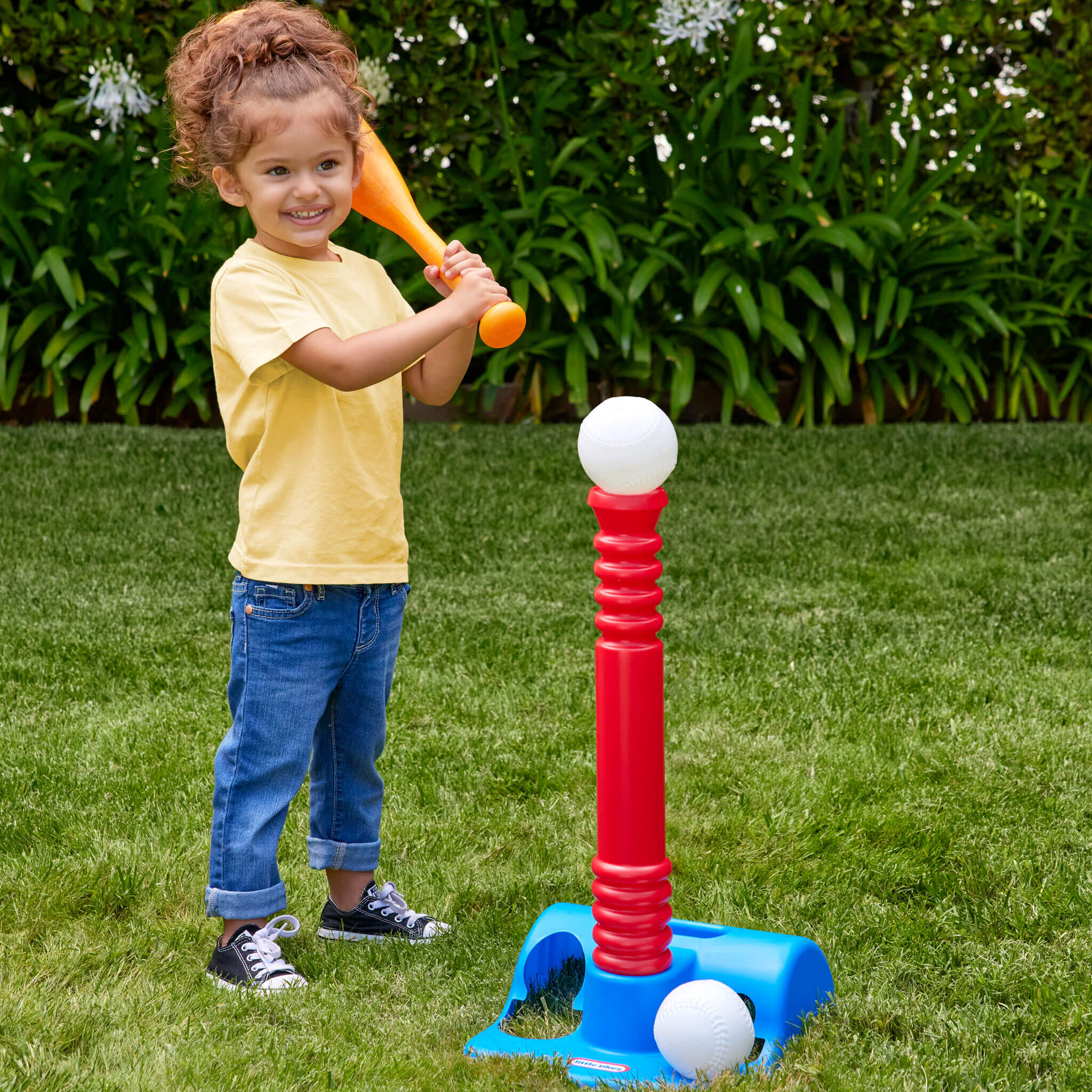 TotSports™ T-Ball Set - Beginner Batting Set with Adjustable Tee with Confidence-Building Active Play