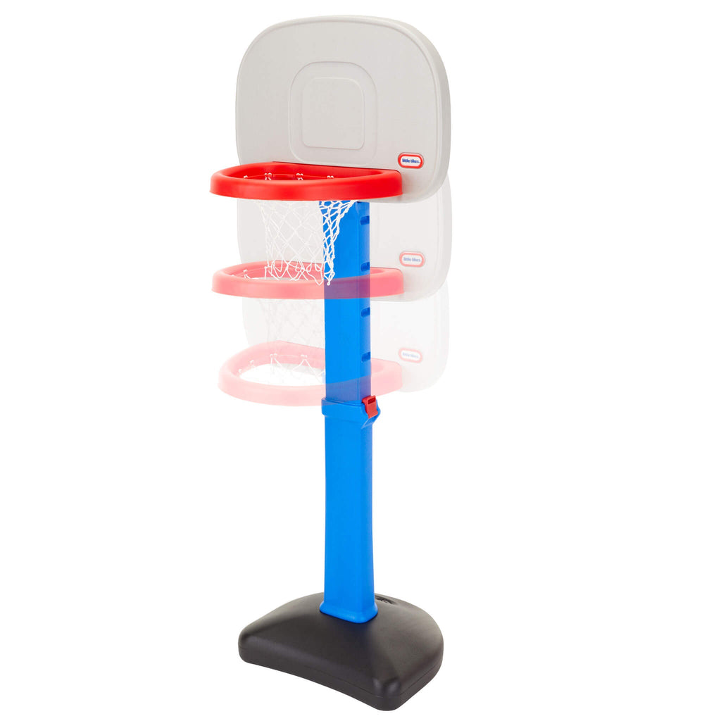 TotSports™ Easy Score™ Basketball Set - Adjustable Toddler Hoop with Oversized Rim with Easy Scoring for Growing Players