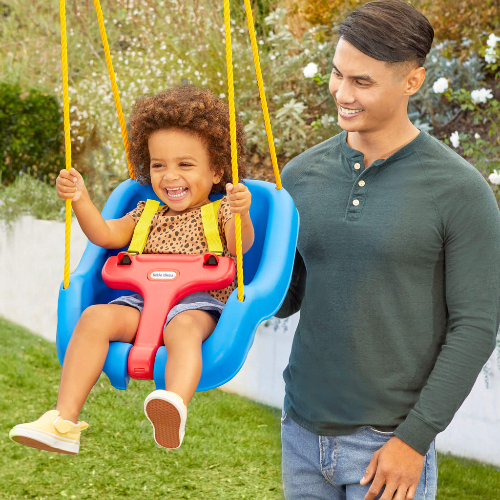 2-in-1 Snug 'n Secure™ Swing - Blue - Convertible Baby-to-Toddler Outdoor Swing with Secure and Comfortable Swinging