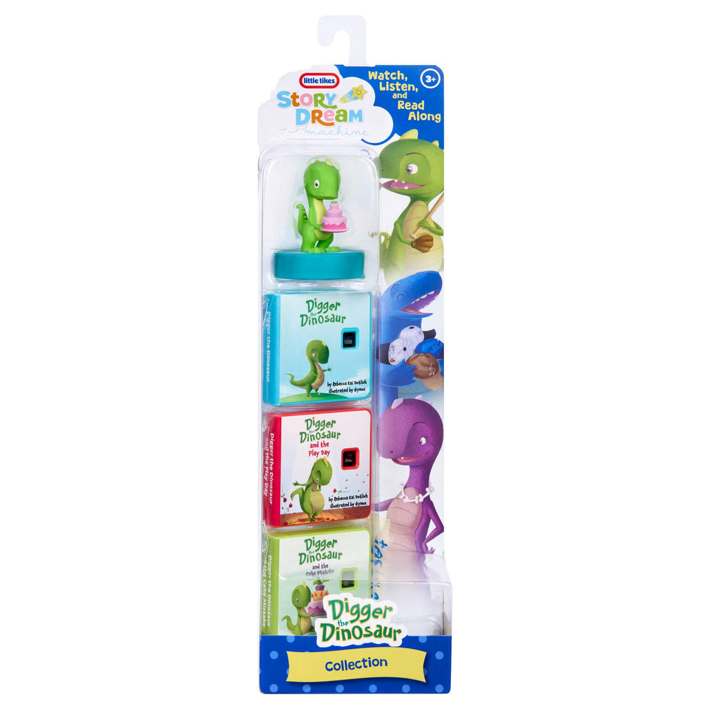 Story Dream Machine™ Harper Collins Digger the Dinosaur - Three-Story Dinosaur Projector Collection with Projected Stories with Sound Effects