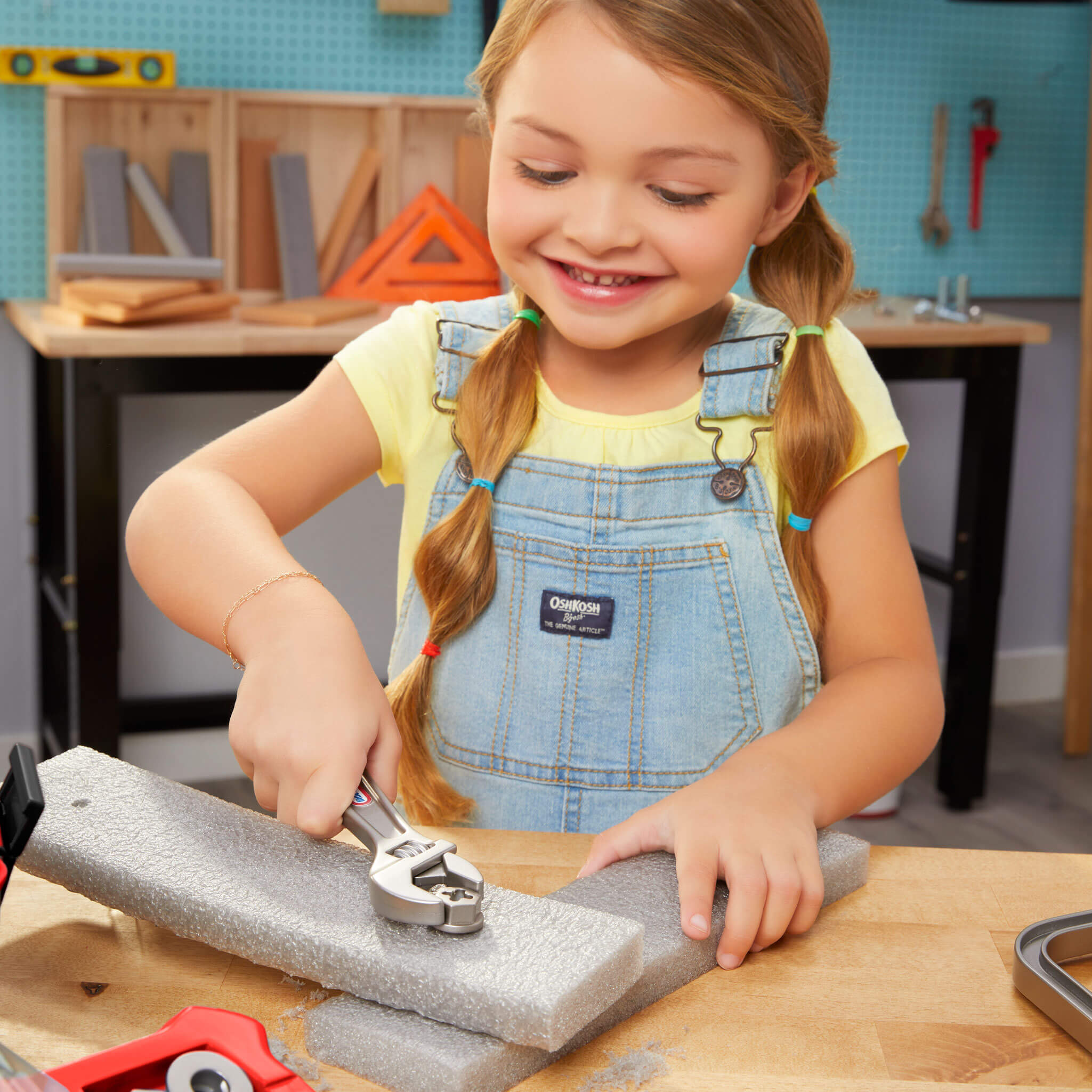 Creative Construction™ Tool Box Set - Portable Pretend Tool Set for Young Builders with Fine Motor and Problem-Solving Play