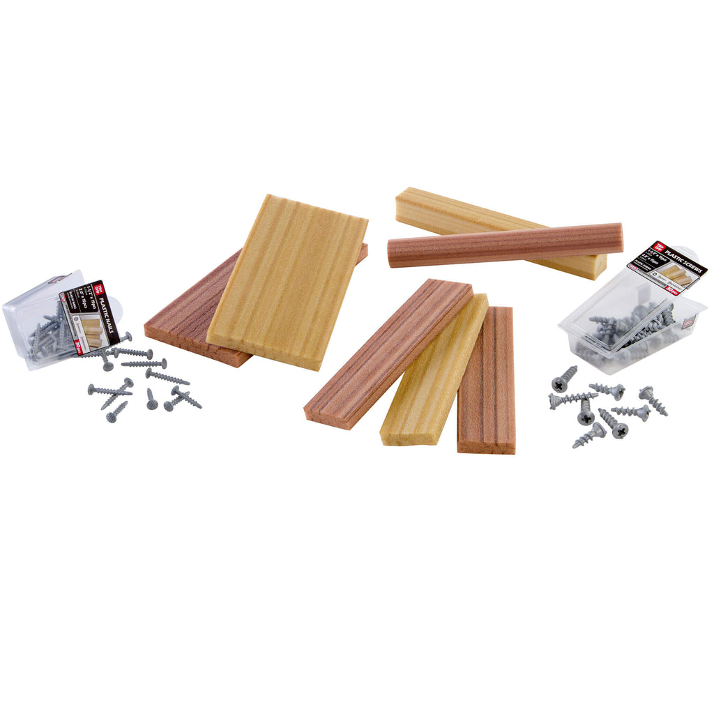 Creative Construction™ Wood, Nails and Screw Bundle - Pretend Building Materials for Workshop Play with Open-Ended Young Builder Play