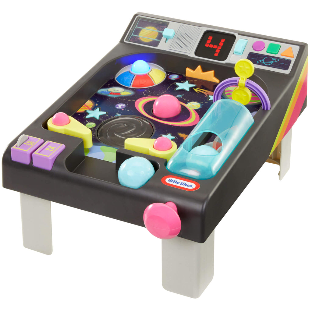 Old School My First Pinball Activity Table - Interactive Space-Themed Learning Activity Table with Numbers, Colors, Shapes and Motor Practice