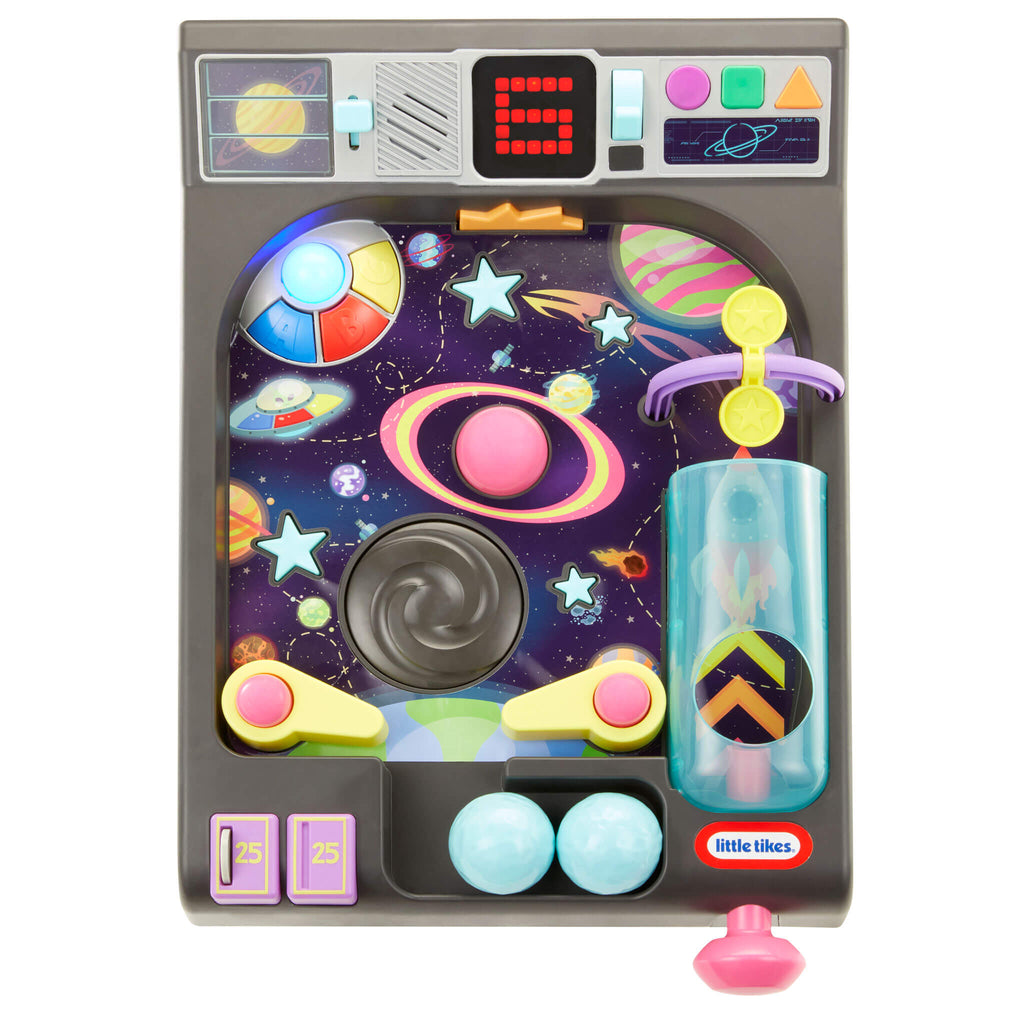 Old School My First Pinball Activity Table - Interactive Space-Themed Learning Activity Table with Numbers, Colors, Shapes and Motor Practice