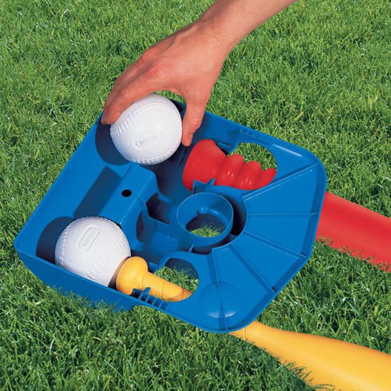 TotSports™ T-Ball Set - Backyard Baseball Practice Set for Young Players with Easy Contact and Active Play